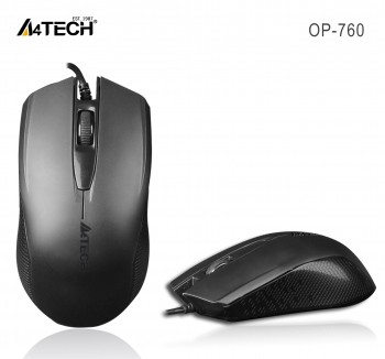 A4 TECH OP-760 USB SİYAH V-TRACK 1000 DPI MOUSE