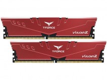 Team T-Force Vulcan Z Red 16GB 2x8GB 3200MHz CL16 DDR4 Gaming Ram (TLZRD416G3200HC16CDC01)